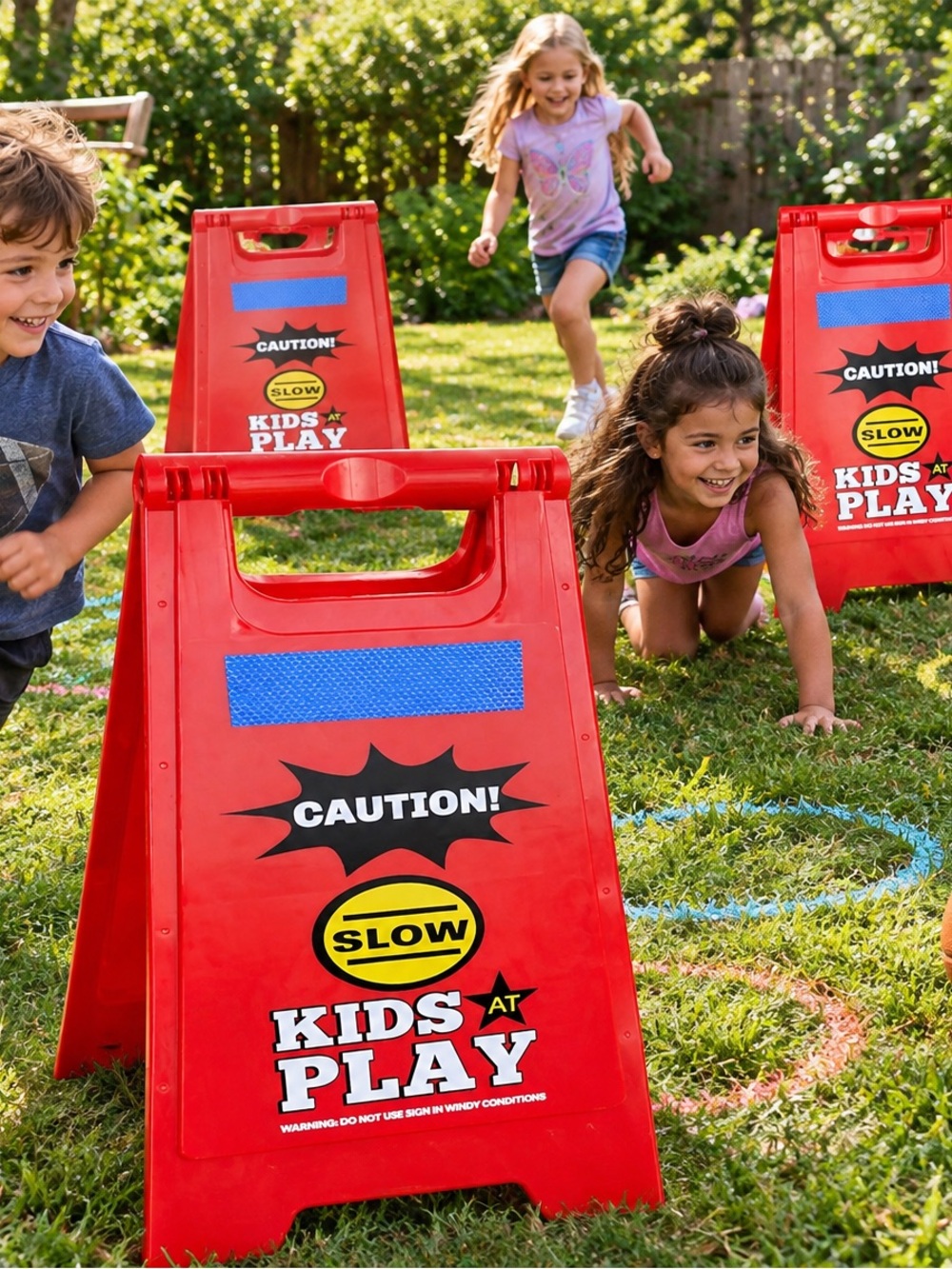 Set of 2 Red Kids Play Caution Cones